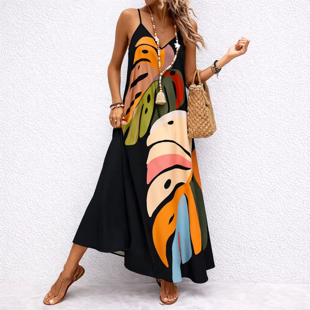 Vestido-Floral-Longo-Belle-Modelo