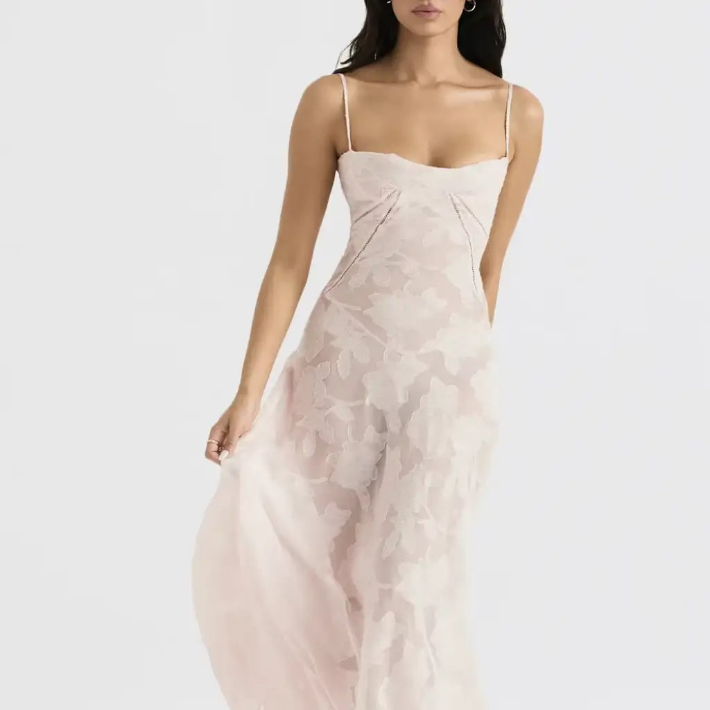 Vestido Longo Casual Chiara Rosa