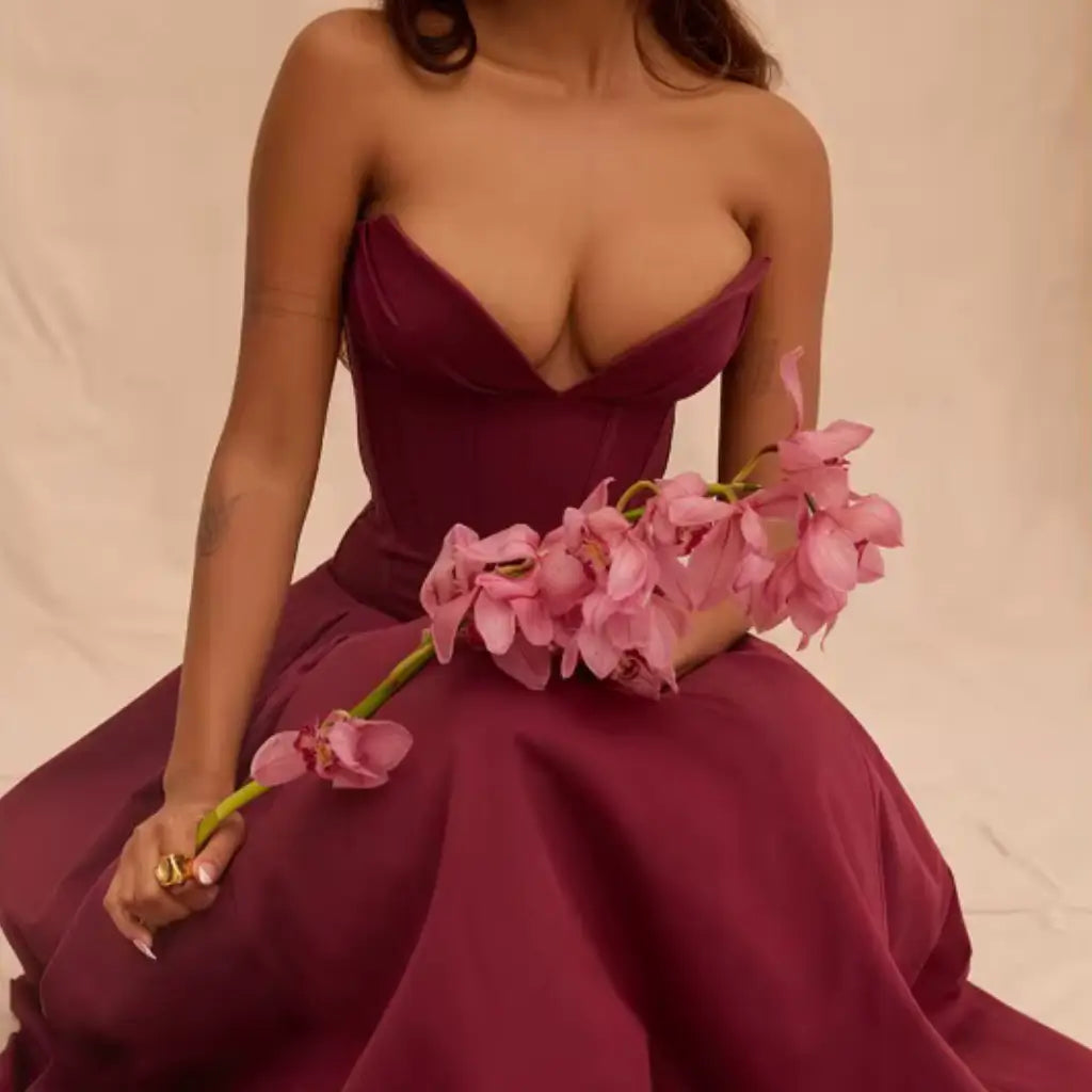 Vestido-Longo-Modelador-Eloise-Vinho-Modelo