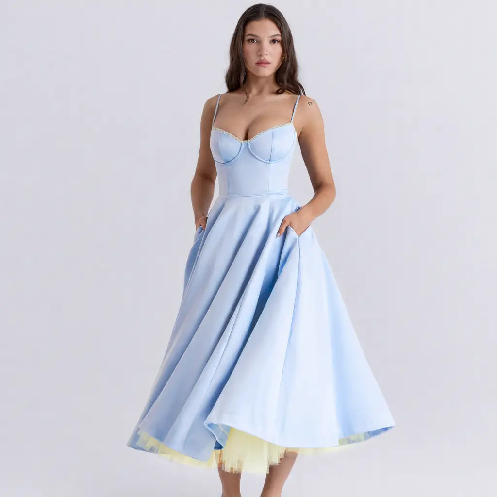 Vestido-Midi-Elegante-Serena-Azul-Lado