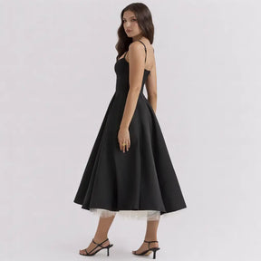 Vestido-Midi-Elegante-Flora-Preto-Costas