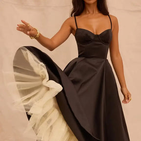 Vestido-Midi-Elegante-Flora-Preto-Vestido-Aberto