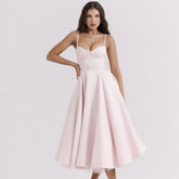 Vestido-Midi-Elegante-Flora-Rosa-Frente
