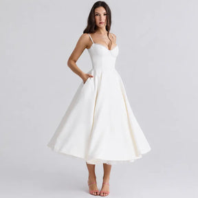 Vestido-Midi-Elegante-Serena-Branco-Frente