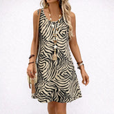 Vestido-Midi-Estampado-Palma-Modelo-Frente