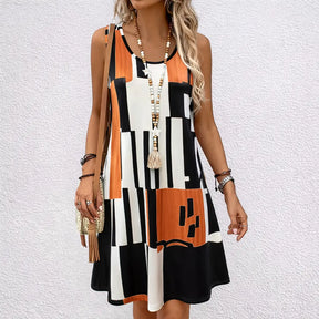 Vestido-Midi-Geometrico-Monique-Chocolate