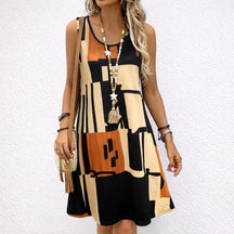 Vestido-Midi-Geometrico-Monique-Modelo-Frente