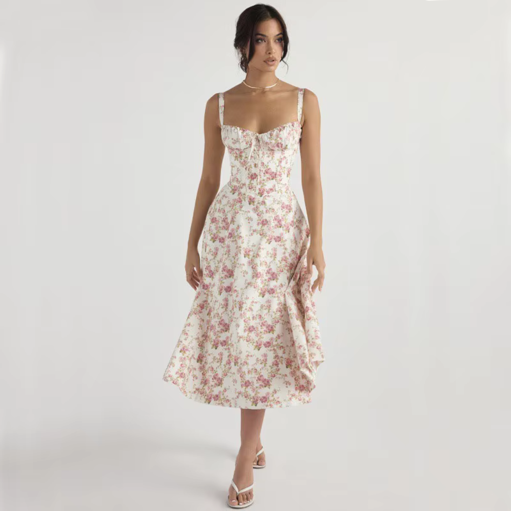 Vestido Longo Floral Amélie