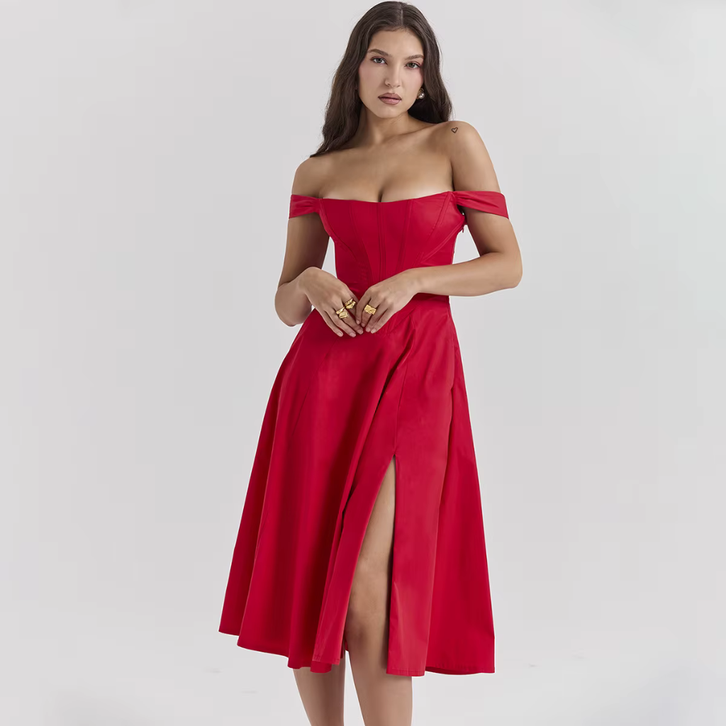 Vestido Midi Elegante Mirela