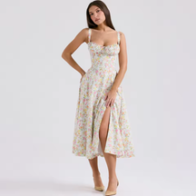 Vestido Midi Floral Aurora